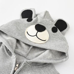 ADORABLE BEAR LONG SLEEVE HOODED JUMPSUIT FOR BABY (UNISEX)