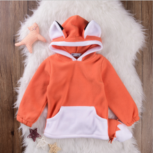 WARM FOX DESIGN PULLOVER IN ORANGE FOR BABY GIRL