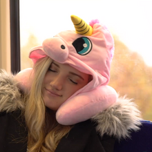 HOODED UNICORN TRAVEL PILLOW