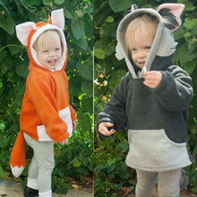 WARM FOX DESIGN PULLOVER IN ORANGE FOR BABY GIRL
