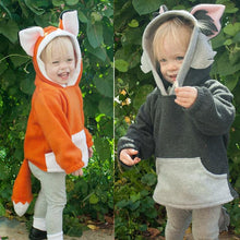 WARM FOX DESIGN PULLOVER IN ORANGE FOR BABY GIRL
