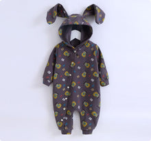 RABBIT HOODED JUMPSUIT FOR BABIES