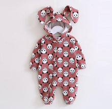RABBIT HOODED JUMPSUIT FOR BABIES