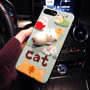 3D Cute Soft Silicone Squishy Animals iPhone Cases