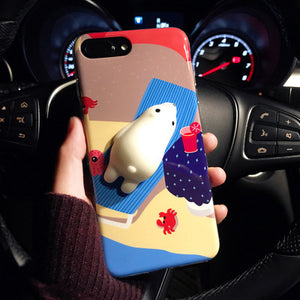 3D Cute Soft Silicone Squishy Animals iPhone Cases