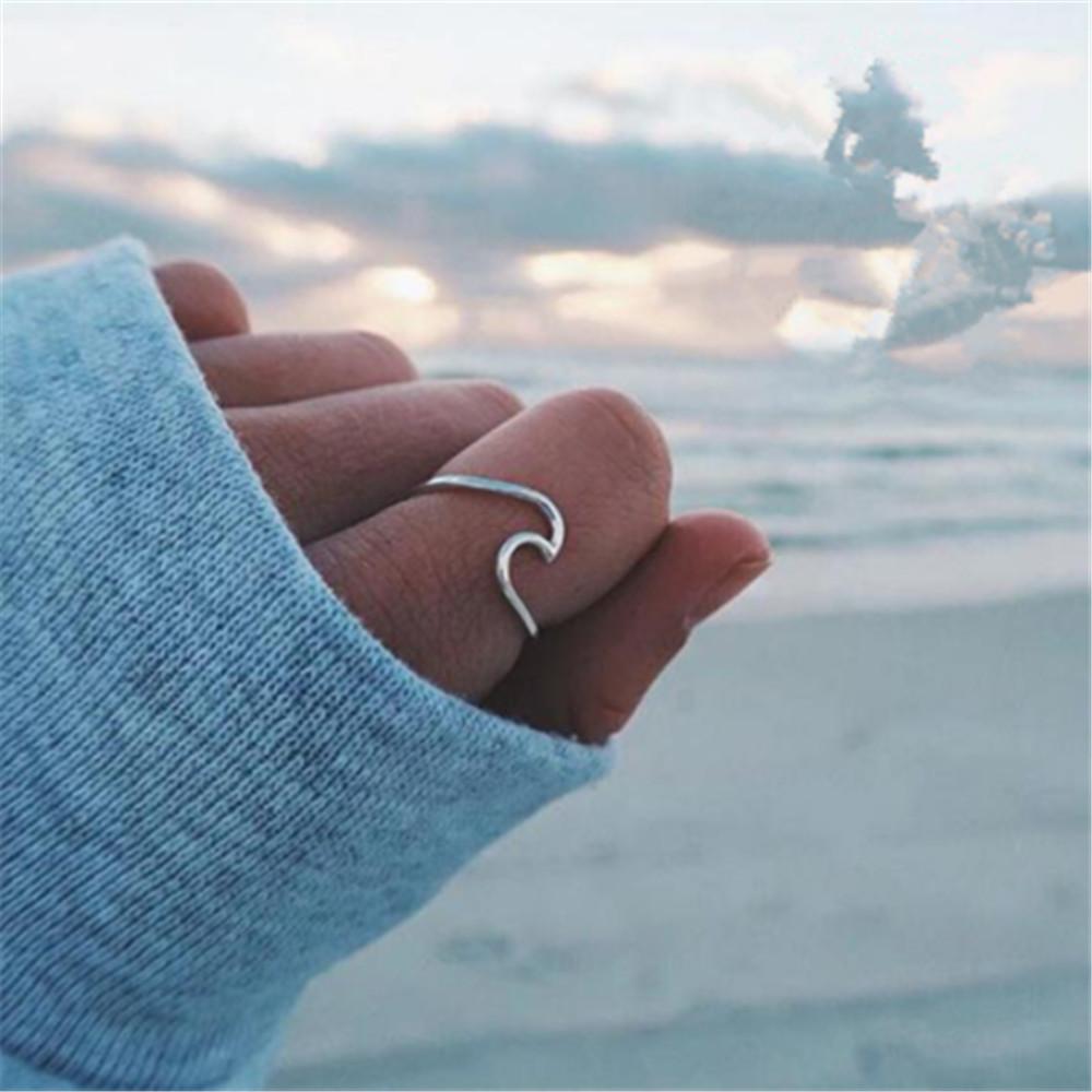 Good Vibes Wave Ring