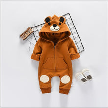 ADORABLE BEAR LONG SLEEVE HOODED JUMPSUIT FOR BABY (UNISEX)