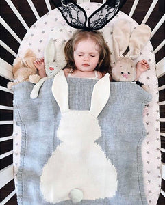 BUNNY BACK WOOLEN BLANKET FOR BABY