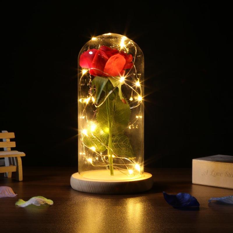 Enchanted Rose Flower Lamp