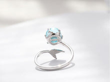 Tiny Piece of the Ocean 925 Sterling Silver Mermaid Ring
