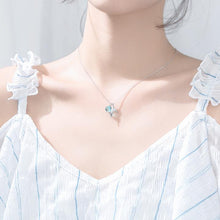Tiny Piece of the Ocean 925 Sterling Silver Mermaid Necklace