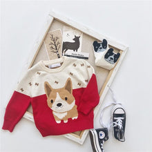 SUPER CUTE DOG PRINT LONG-SLEEVE SWEATER FOR BABY
