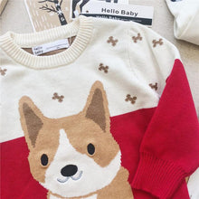 SUPER CUTE DOG PRINT LONG-SLEEVE SWEATER FOR BABY