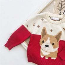 SUPER CUTE DOG PRINT LONG-SLEEVE SWEATER FOR BABY