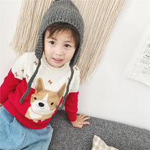 SUPER CUTE DOG PRINT LONG-SLEEVE SWEATER FOR BABY